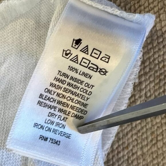 Tahari Woman's Plus-Size White 100% Linen Open-Front Cardigan Sweater Sz 2x - Picture 8 of 8